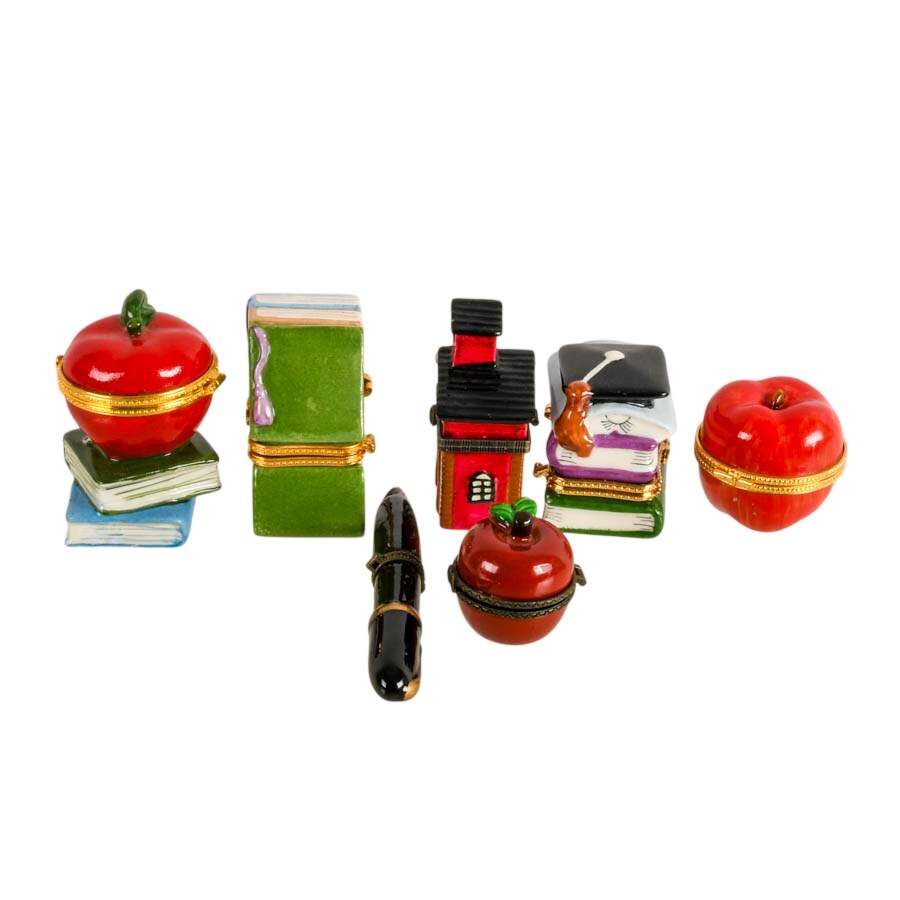 Seven-Piece Porcelain Teacher's Accessories Jewelry Boxes-2