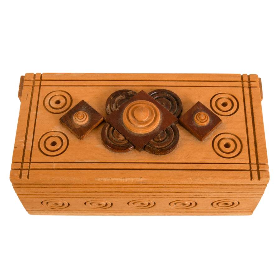 Three Handcrafted Russian Wooden Jewelry Boxes-7