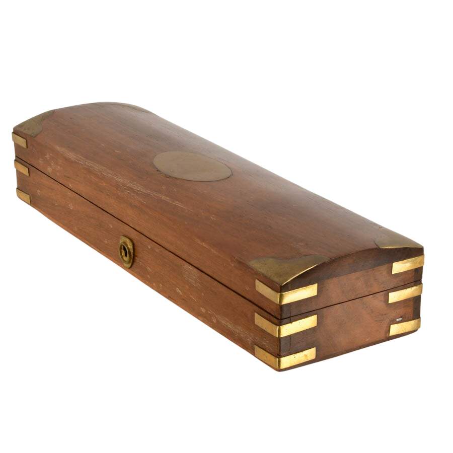 Mid-Century Indian Campaign-Style Wooden Storage Box-3