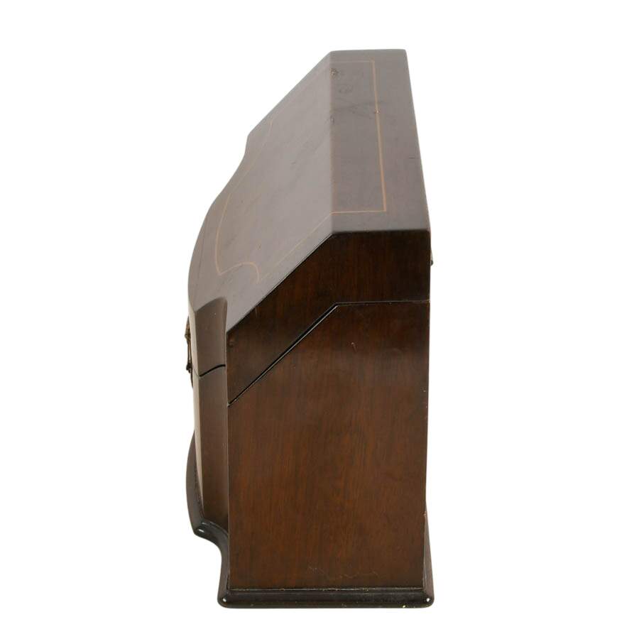 Antique George III Serpentine Front Knife Box-5