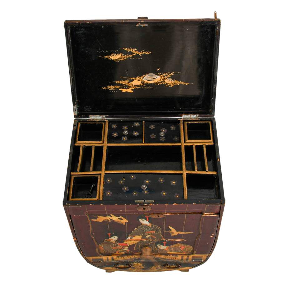Japanese Meiji Period Lacquerware Kodansu Storage Cabinet-7