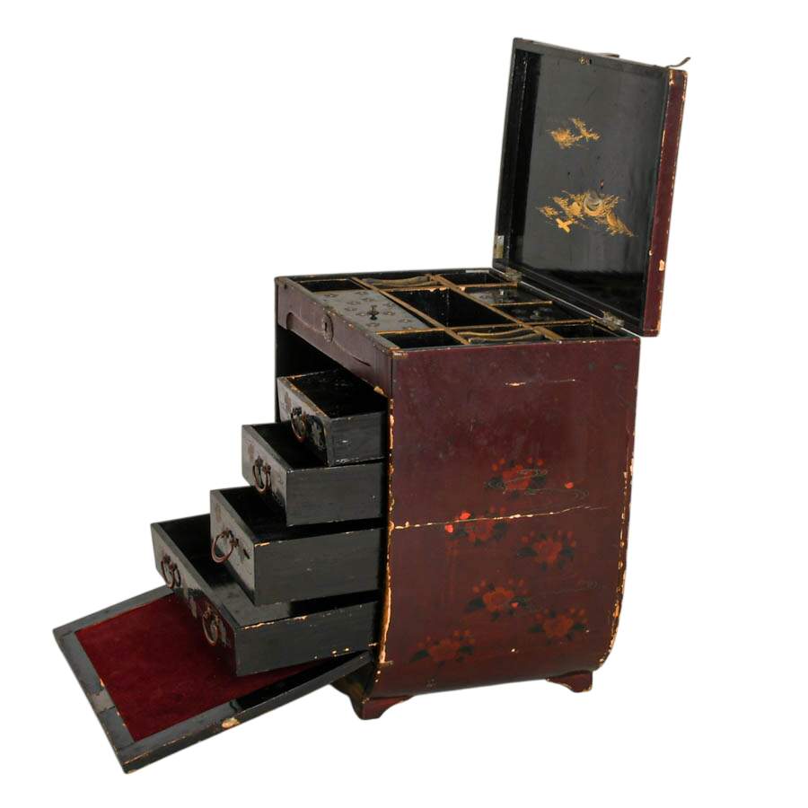 Japanese Meiji Period Lacquerware Kodansu Storage Cabinet-6