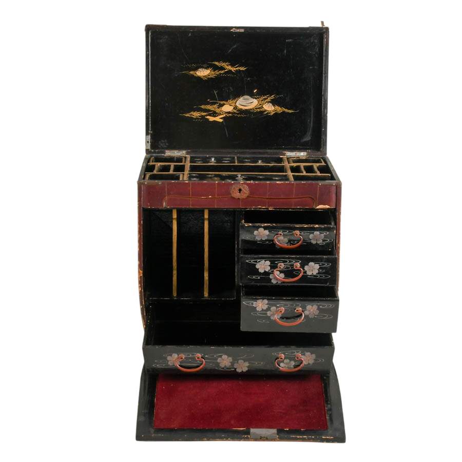 Japanese Meiji Period Lacquerware Kodansu Storage Cabinet-5