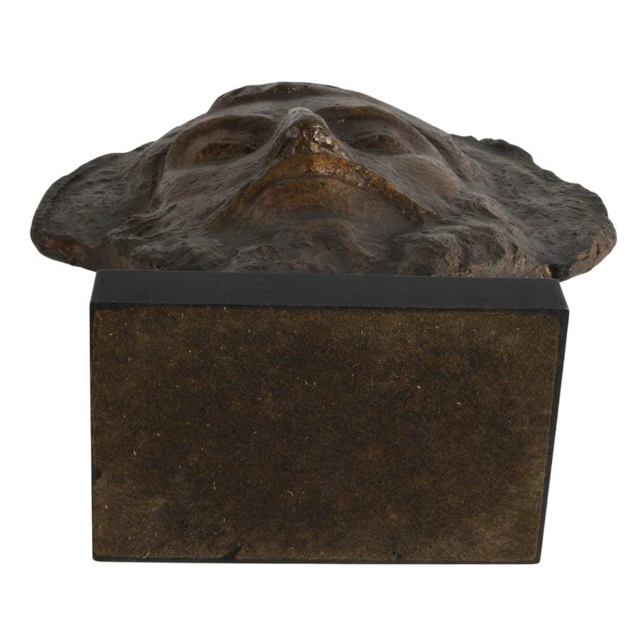 Death Mask of Aristotle Sculpture on Base After Paul Gauguin-6