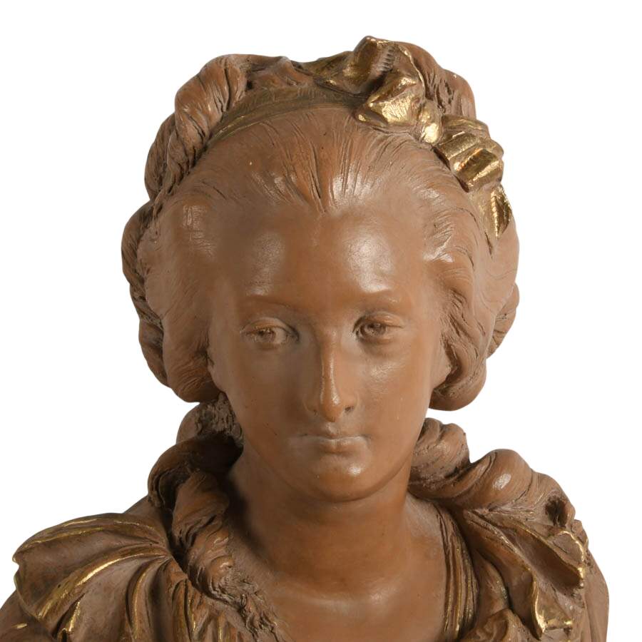 Ceramic Bust of Marie-Antoinette After Albert Ernest Carrier-Belleuse-3