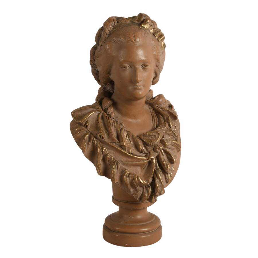 Ceramic Bust of Marie-Antoinette After Albert Ernest Carrier-Belleuse-2