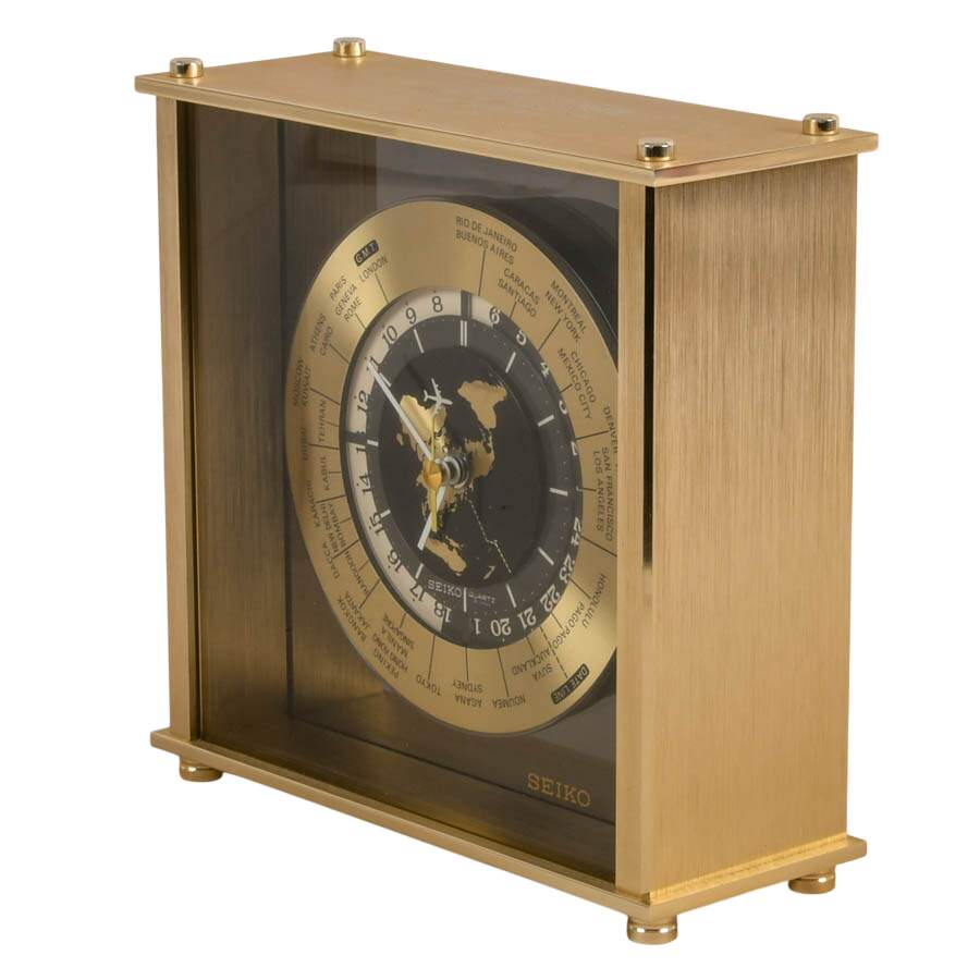 Seiko World Time Airplane Mantel Clock-6