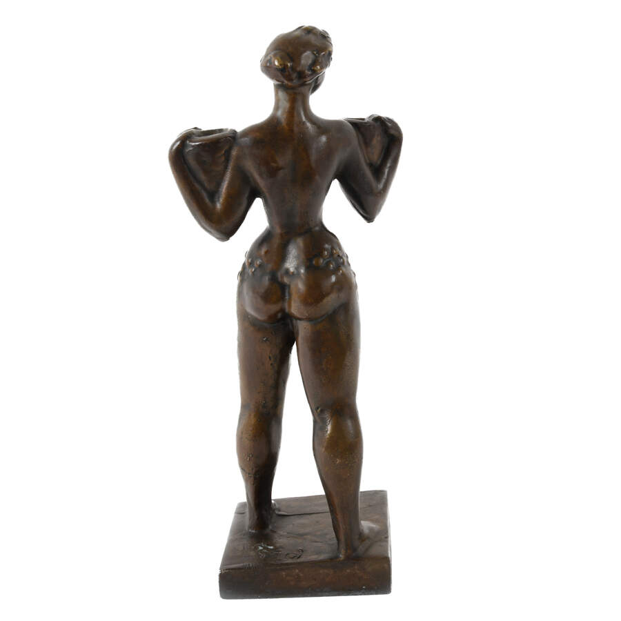 Signed Bronze Waterbearer Statuette-15