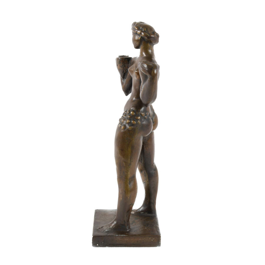 Signed Bronze Waterbearer Statuette-14