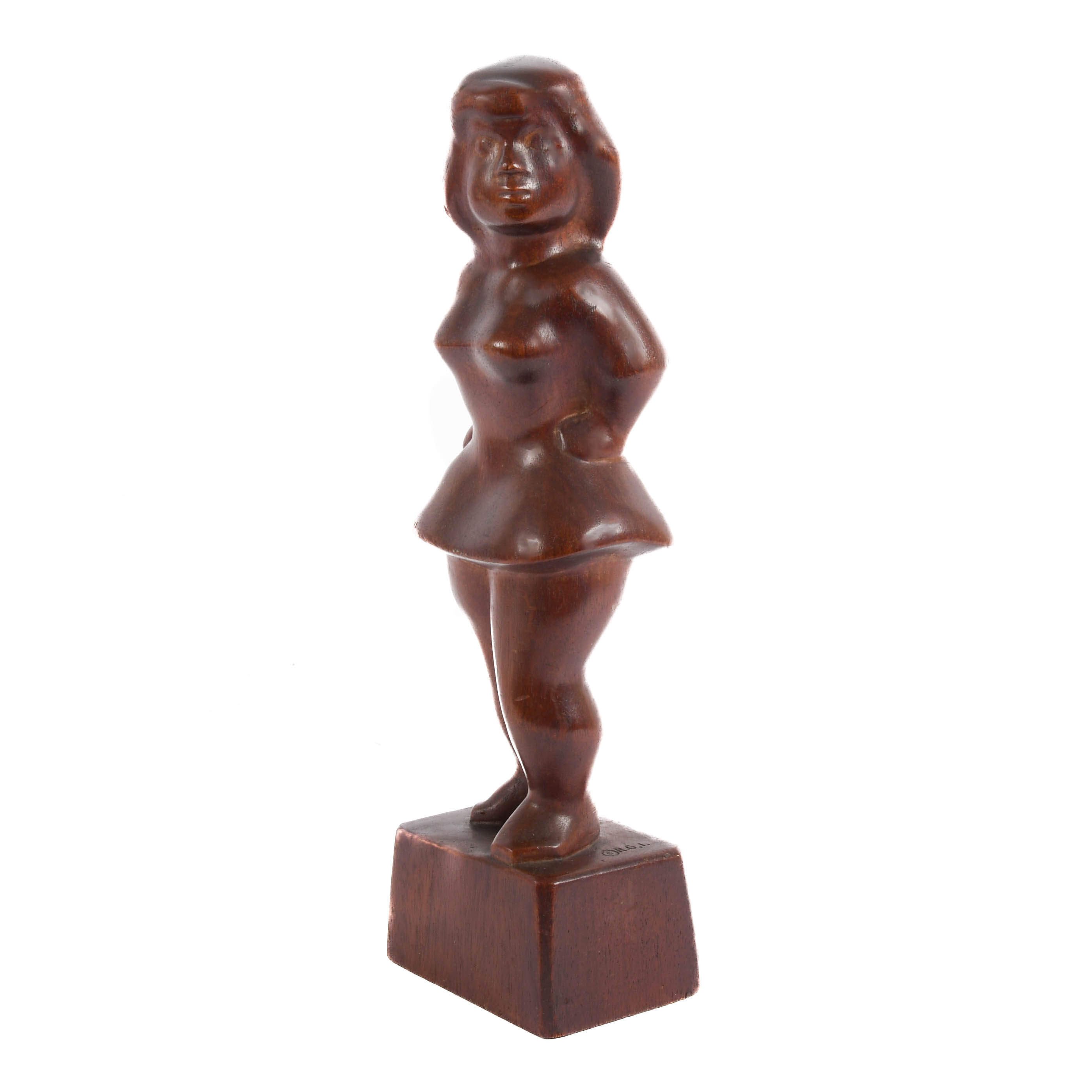 Chaim Gross Carved Wood "Circus Girl" Figure-11