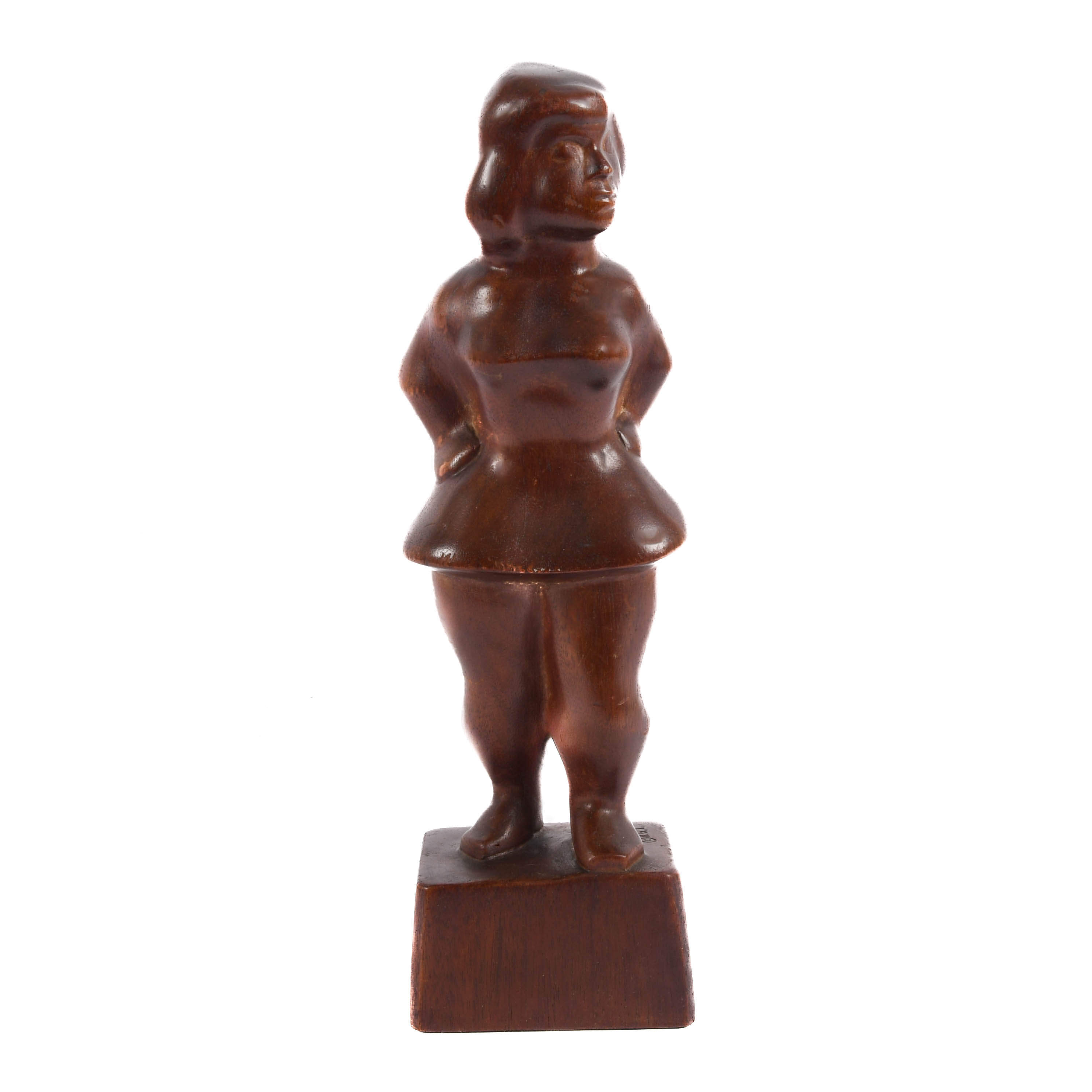 Chaim Gross Carved Wood "Circus Girl" Figure-10