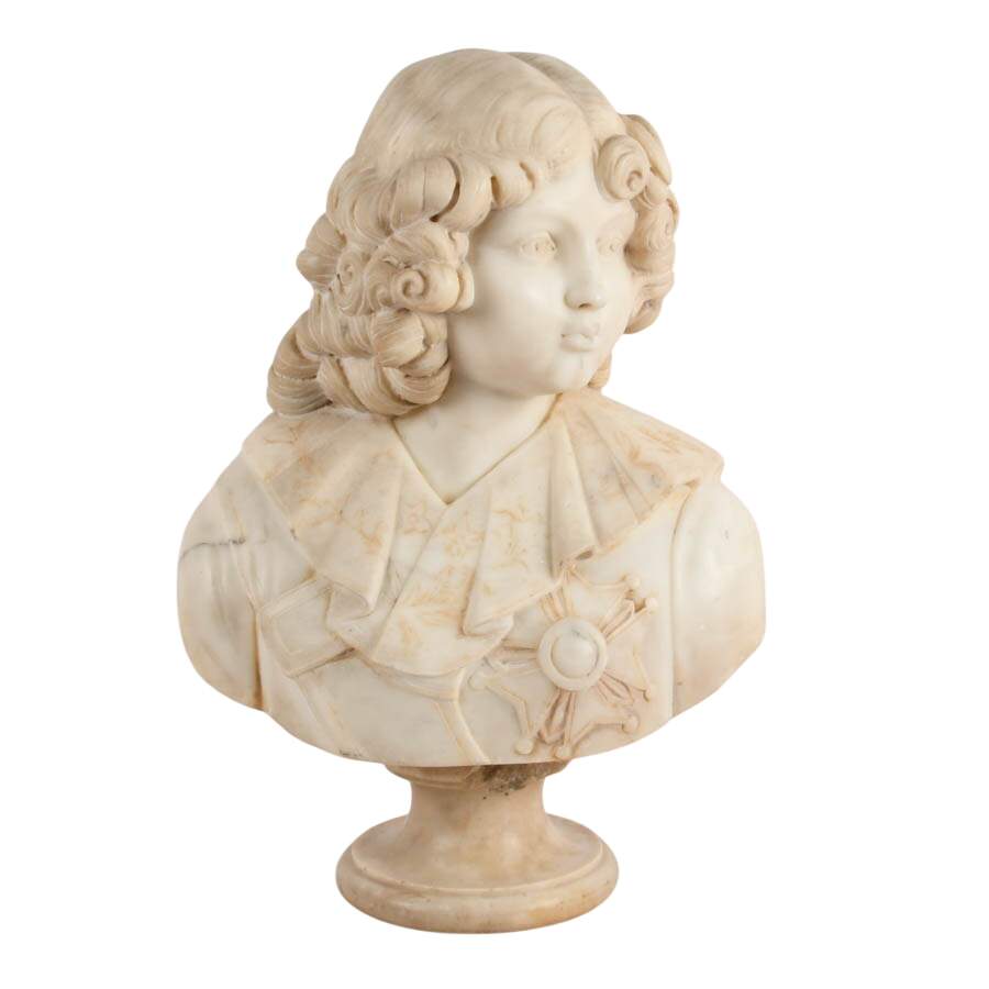 Antique Marble Bust of Napoléon II After François Joseph Bosio-1