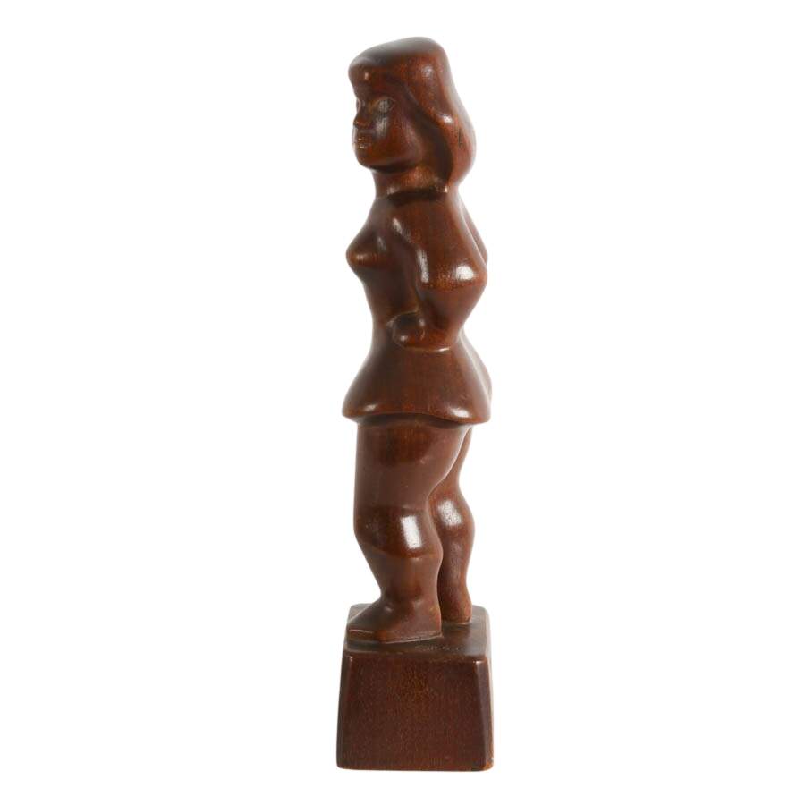 Chaim Gross Carved Wood "Circus Girl" Figure-4