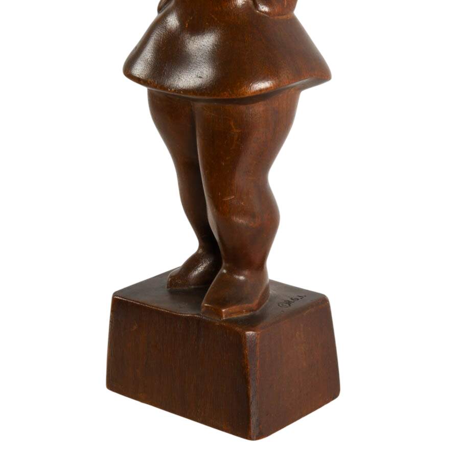 Chaim Gross Carved Wood "Circus Girl" Figure-3