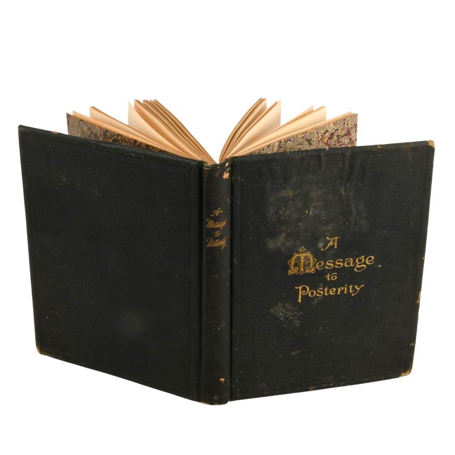 Antique Early 20th Century "A Message to Posterity" Family Register Book-8