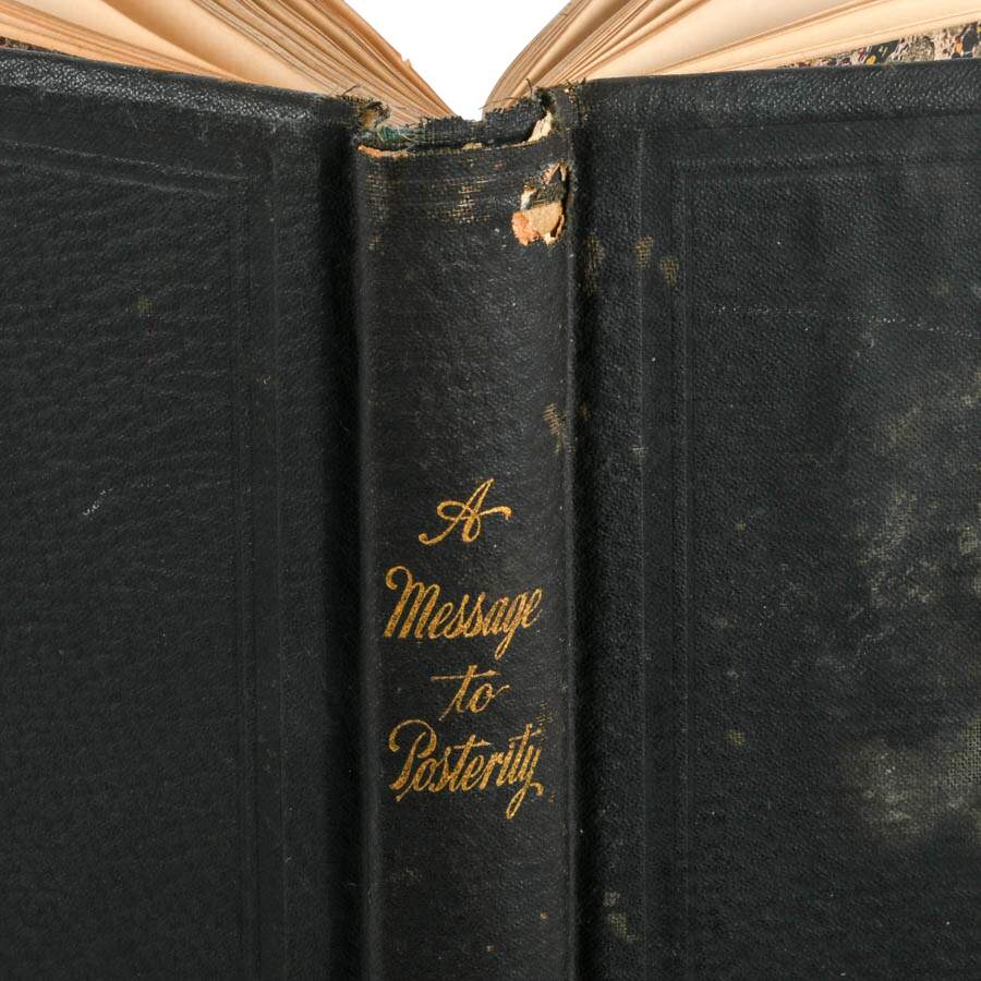 Antique Early 20th Century "A Message to Posterity" Family Register Book-7