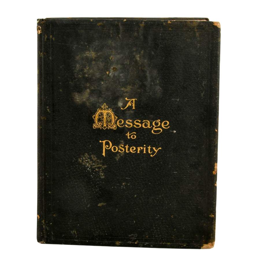 Antique Early 20th Century "A Message to Posterity" Family Register Book-1