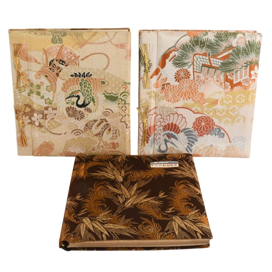 Three Chinese Fabric Photograph Albums-1