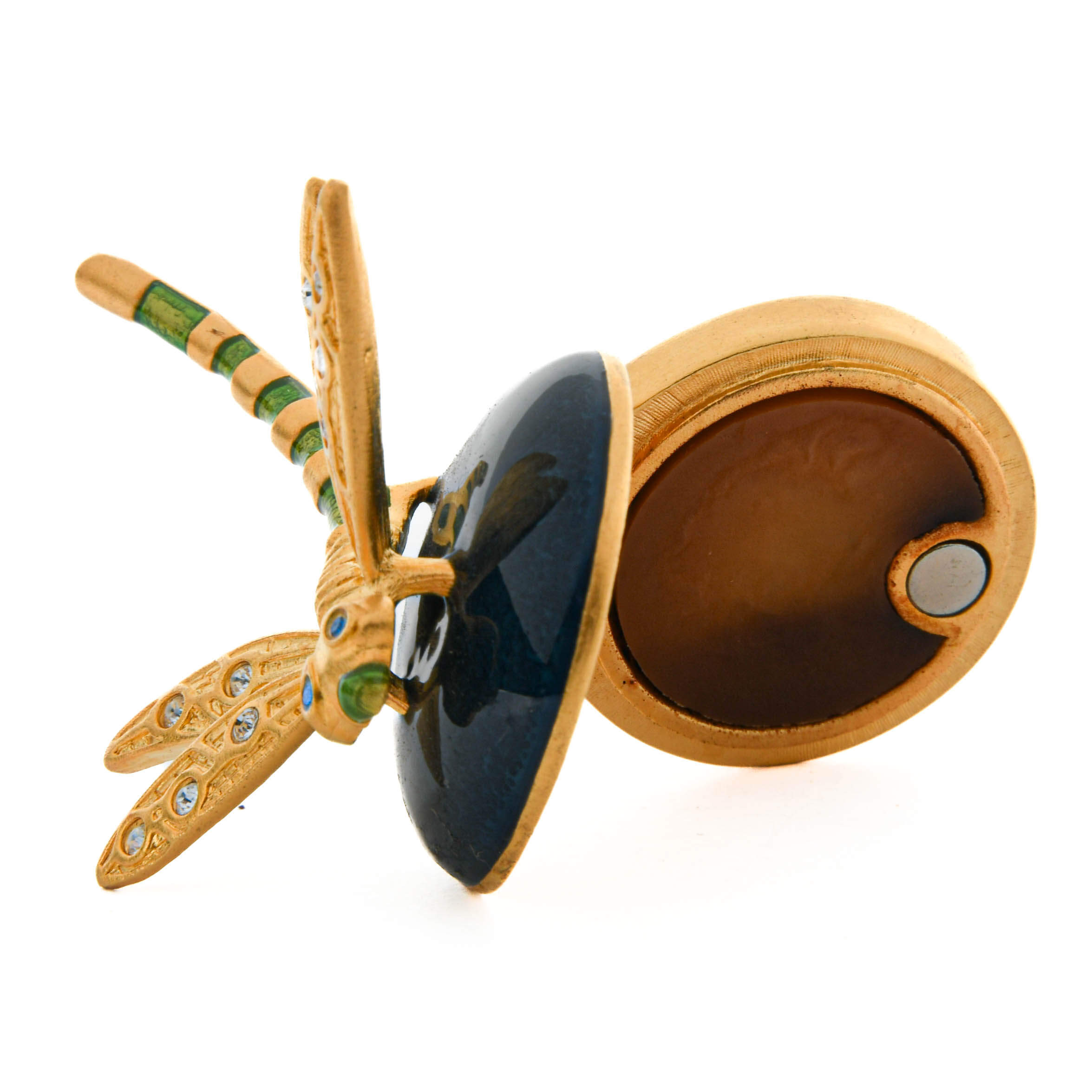 Estée Lauder 2003 Pleasures Golden Dragonfly Solid Perfume Compact-5