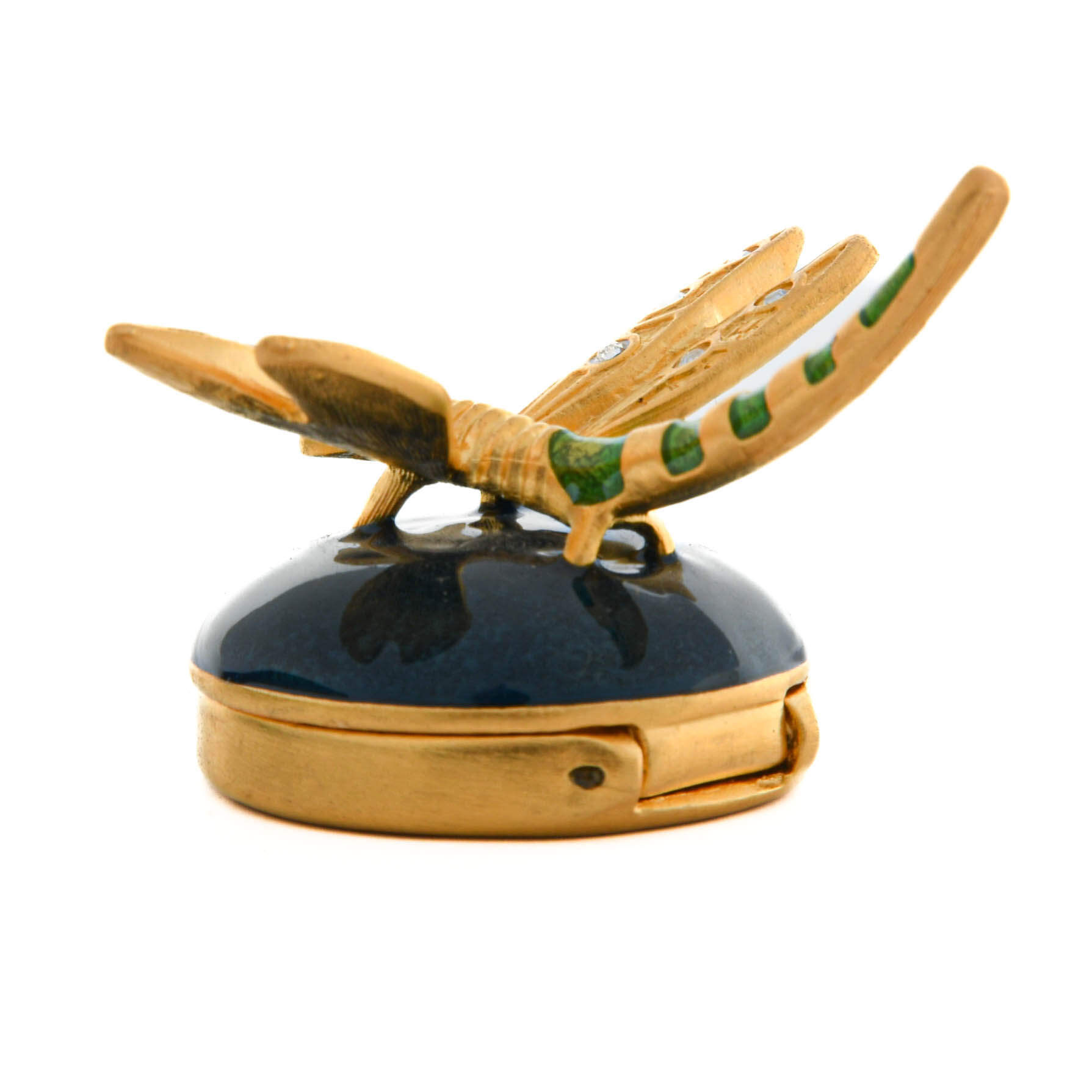 Estée Lauder 2003 Pleasures Golden Dragonfly Solid Perfume Compact-3