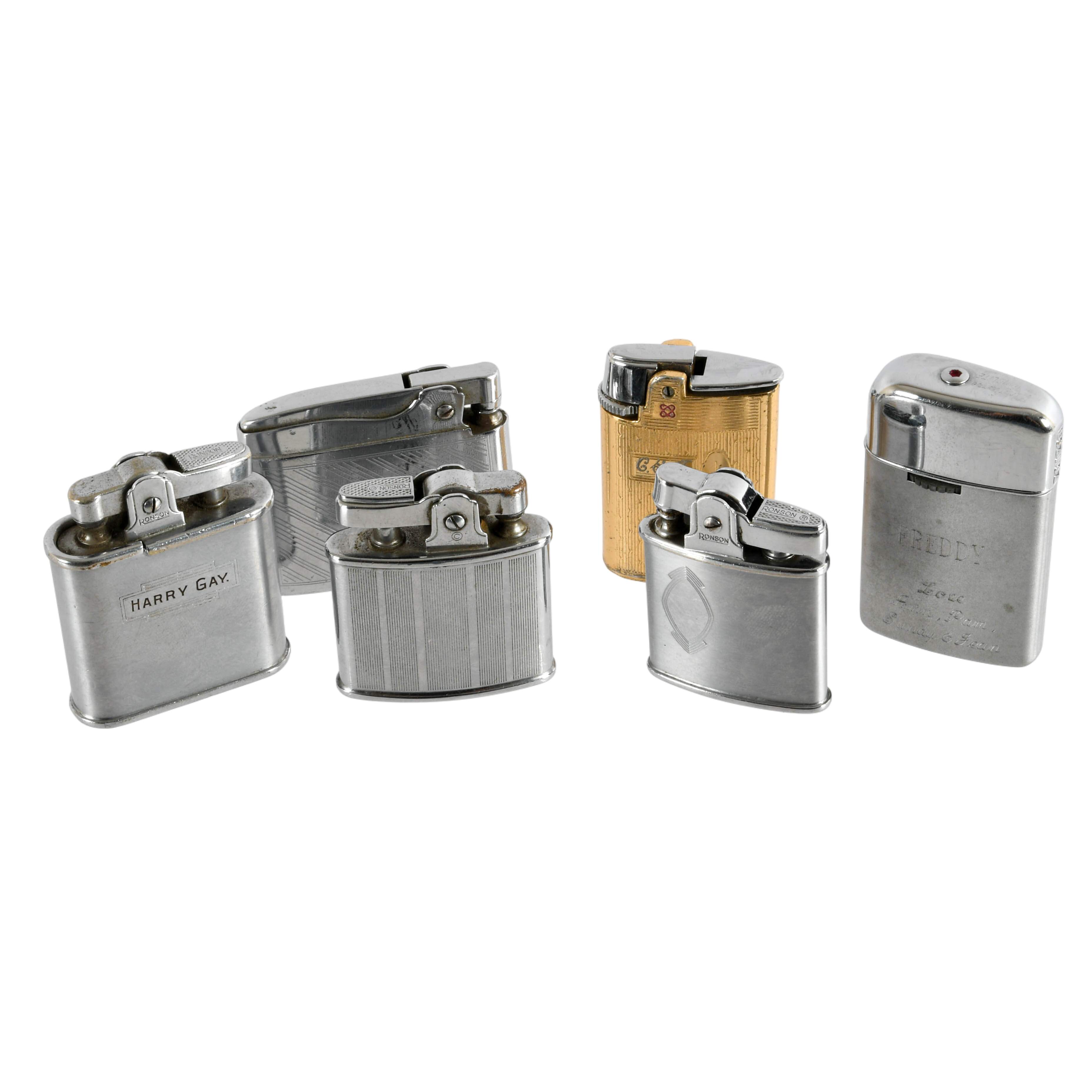 Grouping of Six Ronson Lighters-2
