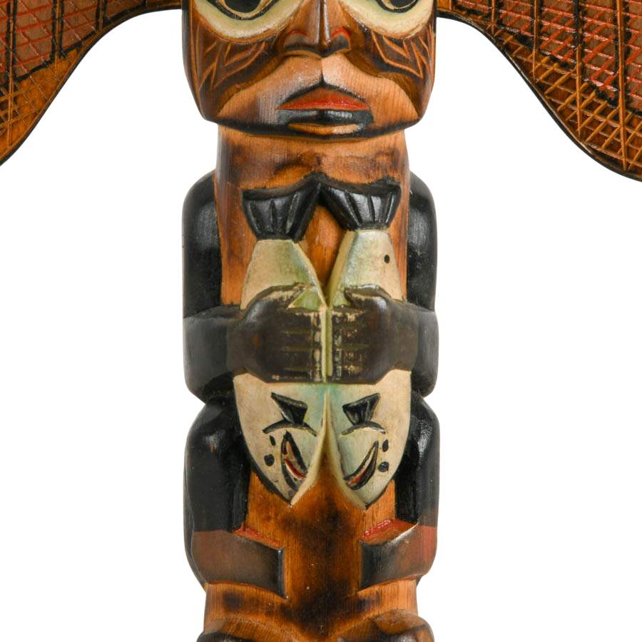 Alaska Black Diamond "The Legend of Fog Woman" Wooden Totem Figure-7
