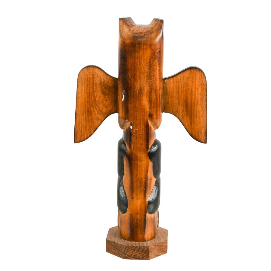 Alaska Black Diamond "The Legend of Fog Woman" Wooden Totem Figure-4