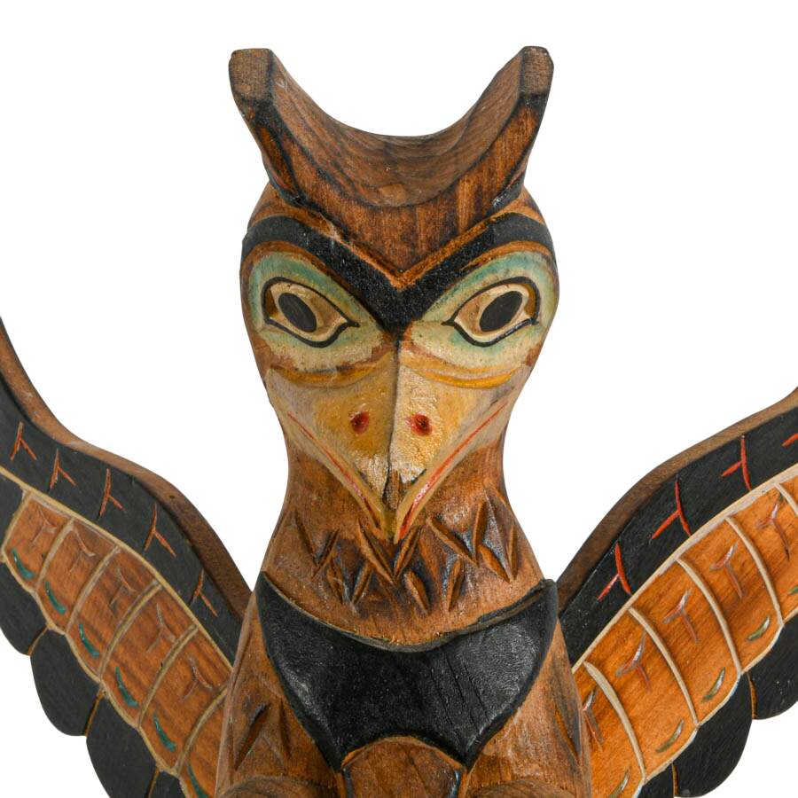 Alaska Black Diamond "The Legend of Mandkind" Wooden Totem Figure-5
