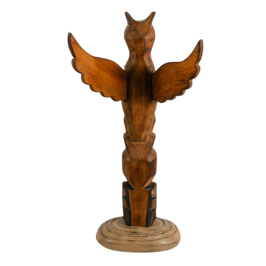 Alaska Black Diamond "The Legend of Mandkind" Wooden Totem Figure-3