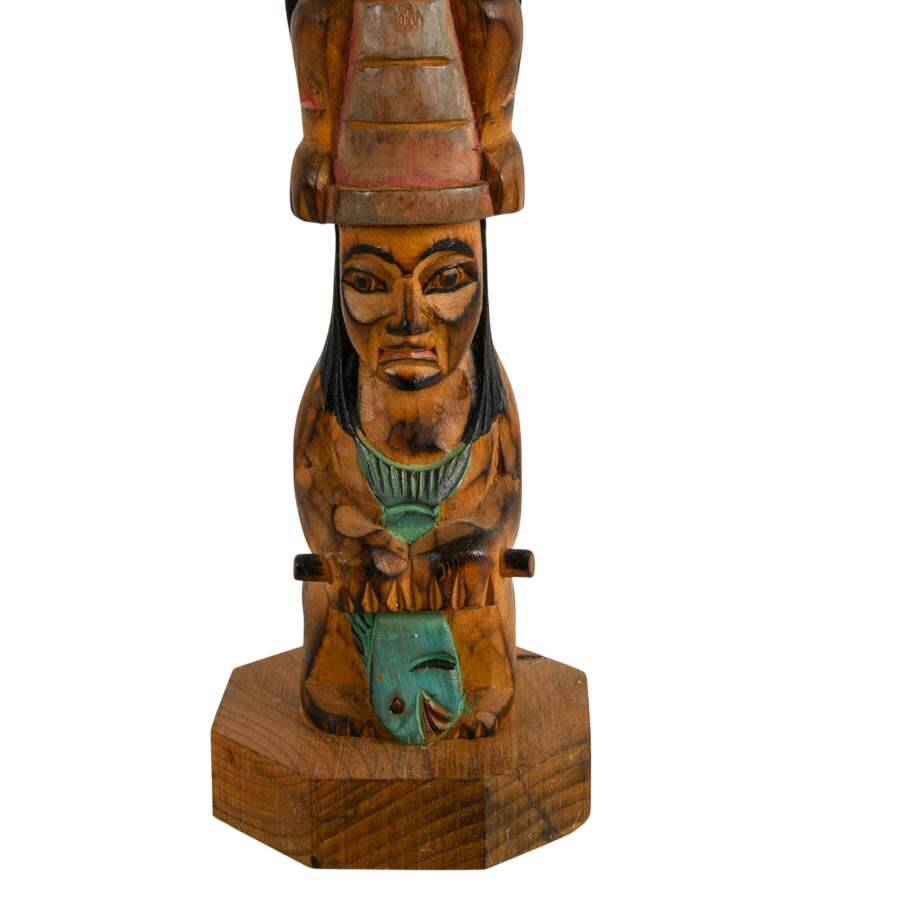 Alaska Black Diamond "Shaman's Daughter" Wooden Totem Figure-7
