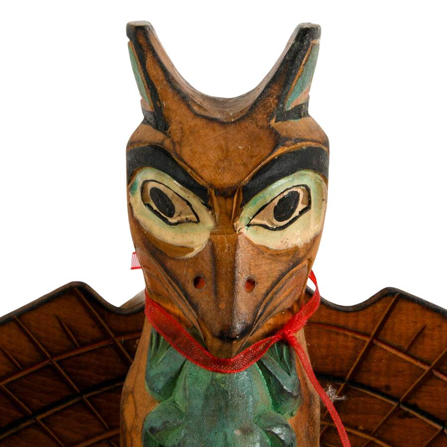 Alaska Black Diamond "Shaman's Daughter" Wooden Totem Figure-5