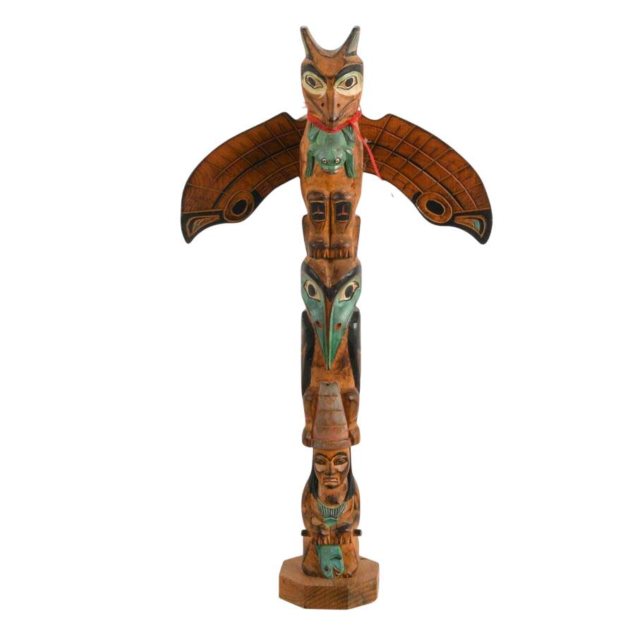 Alaska Black Diamond "Shaman's Daughter" Wooden Totem Figure-1