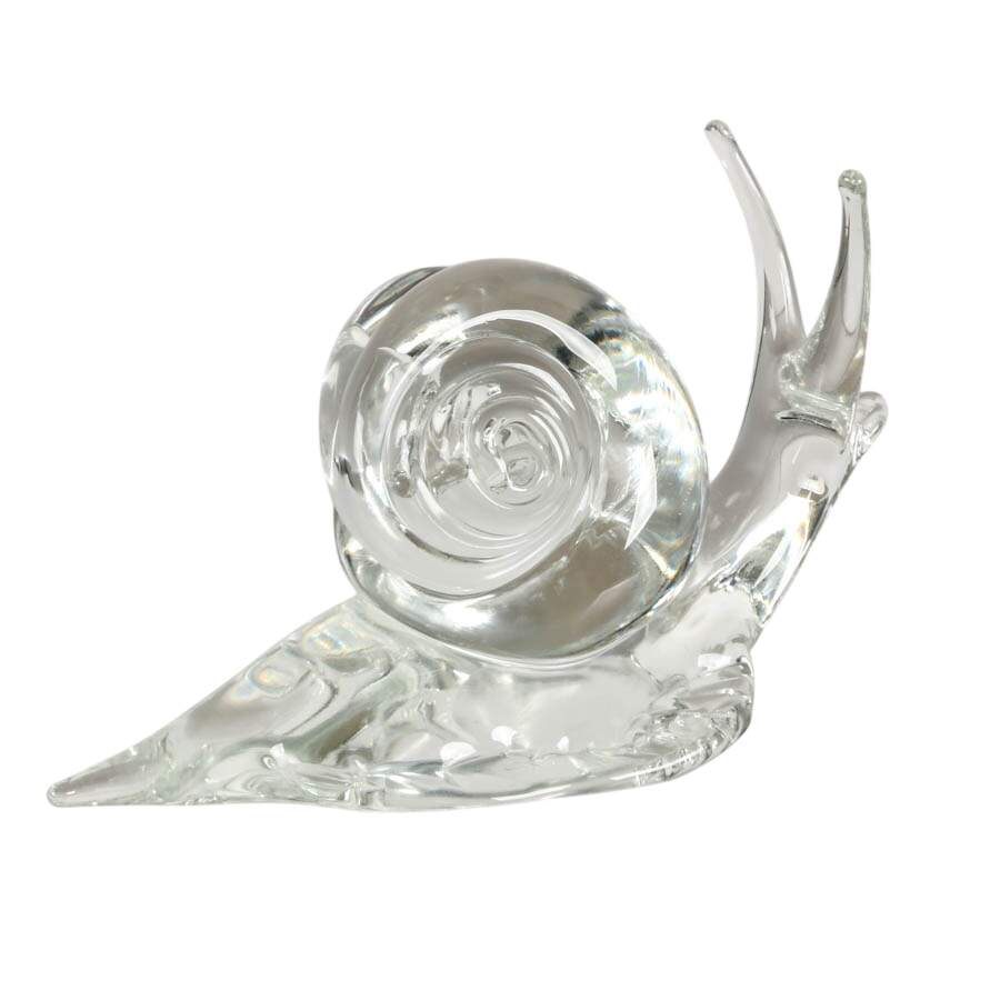 Murano-Style Hand Blown Art Glass Snail Sculpture-4