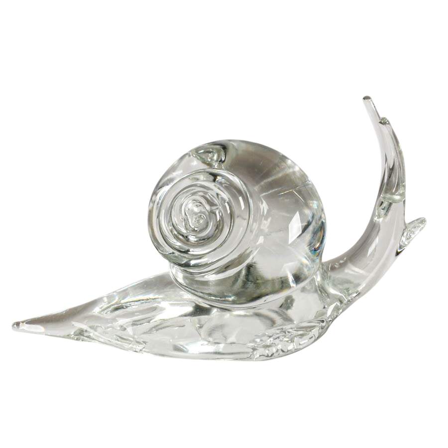 Murano-Style Hand Blown Art Glass Snail Sculpture-1