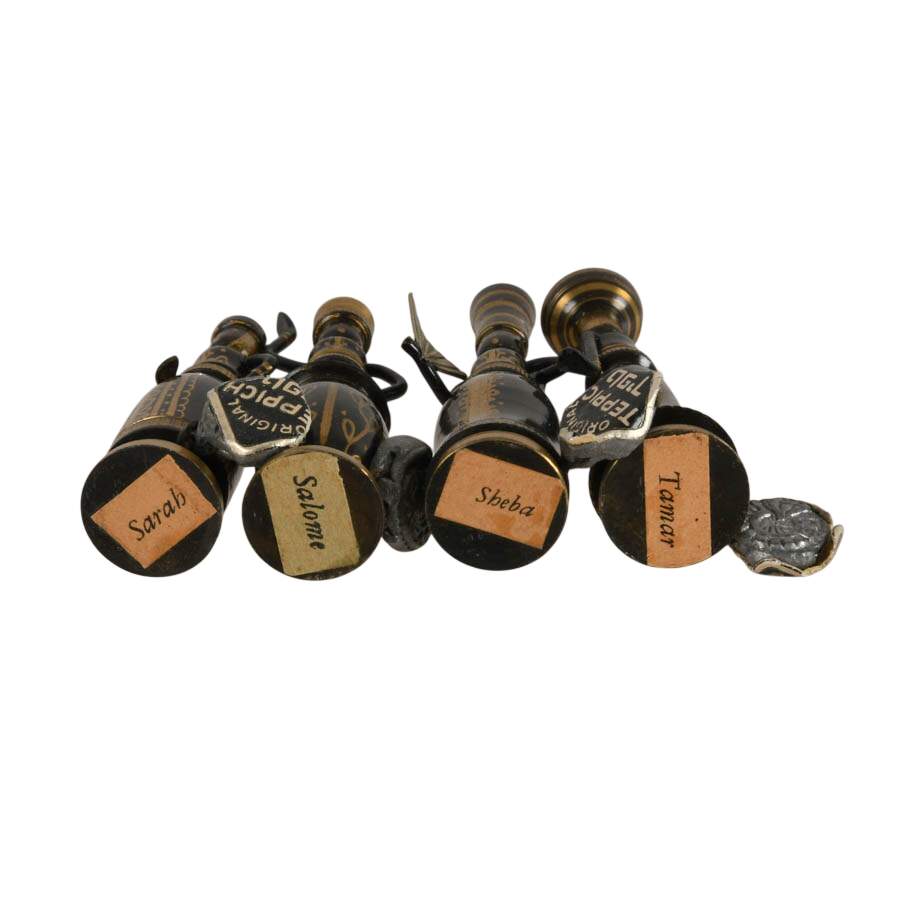 Set of Four Hans Teppich Brass Biblical Female Figurines-8