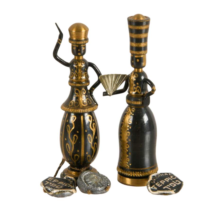 Set of Four Hans Teppich Brass Biblical Female Figurines-6