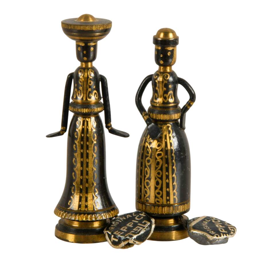 Set of Four Hans Teppich Brass Biblical Female Figurines-4
