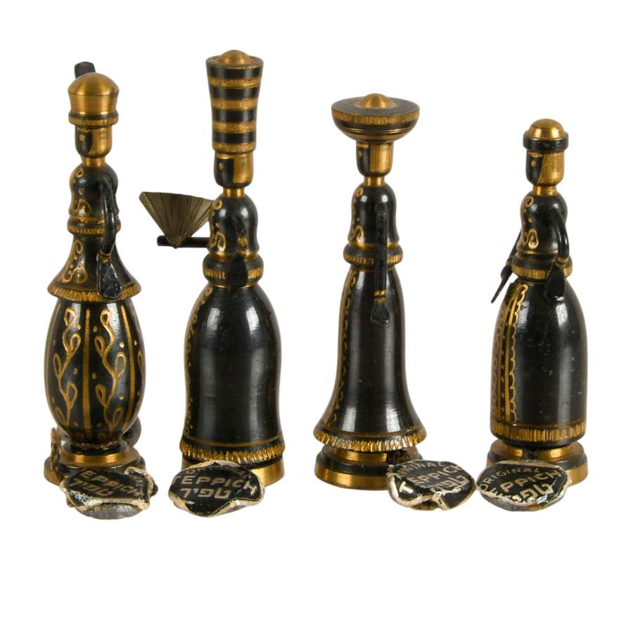 Set of Four Hans Teppich Brass Biblical Female Figurines-2