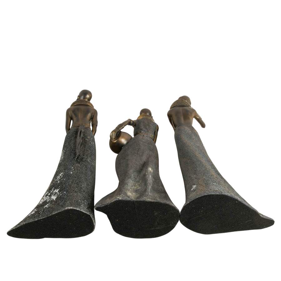 Set of Three Soul Journeys Maasai Collection Resin Figures by Stacey Bayne-8
