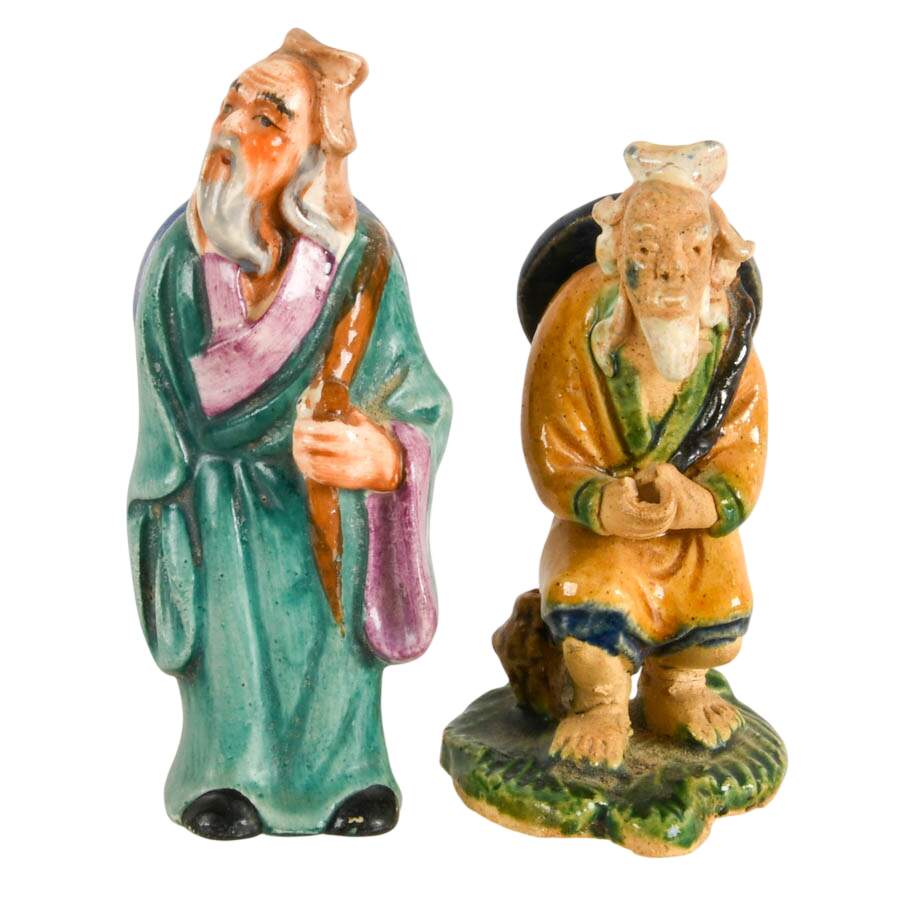 Set of Four Vintage Chinese Export Men of Wisdom Figures-7