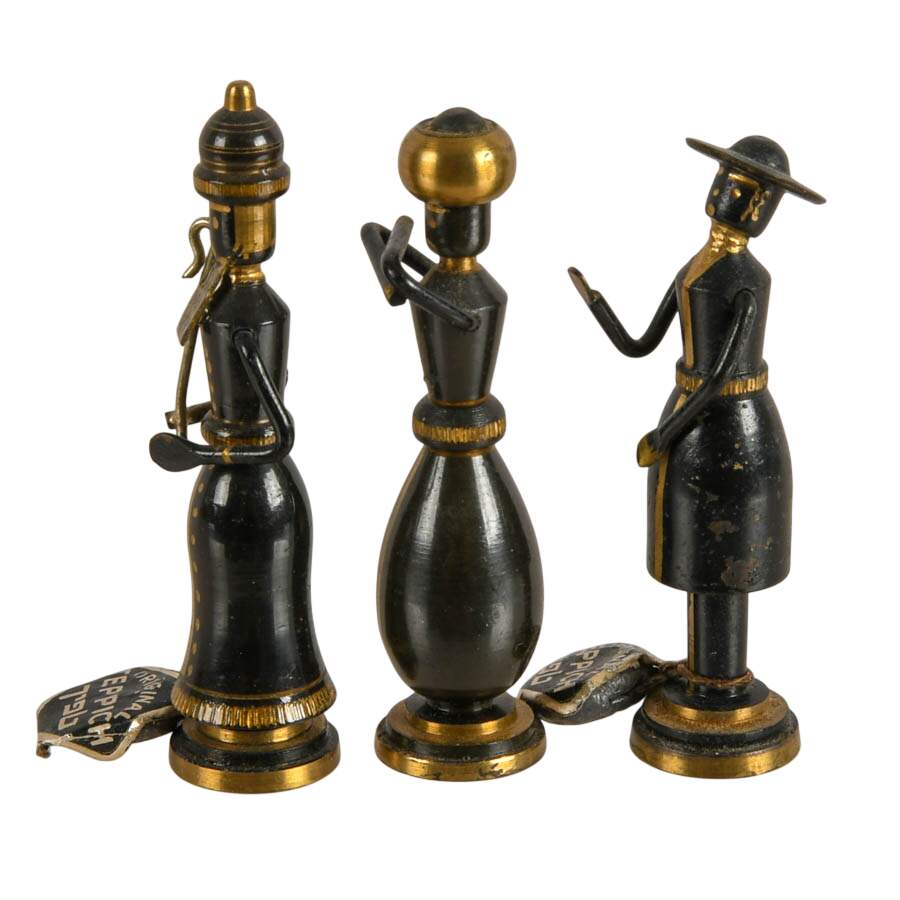 Set of Three Hans Teppich Brass Biblical Male Figurines-2
