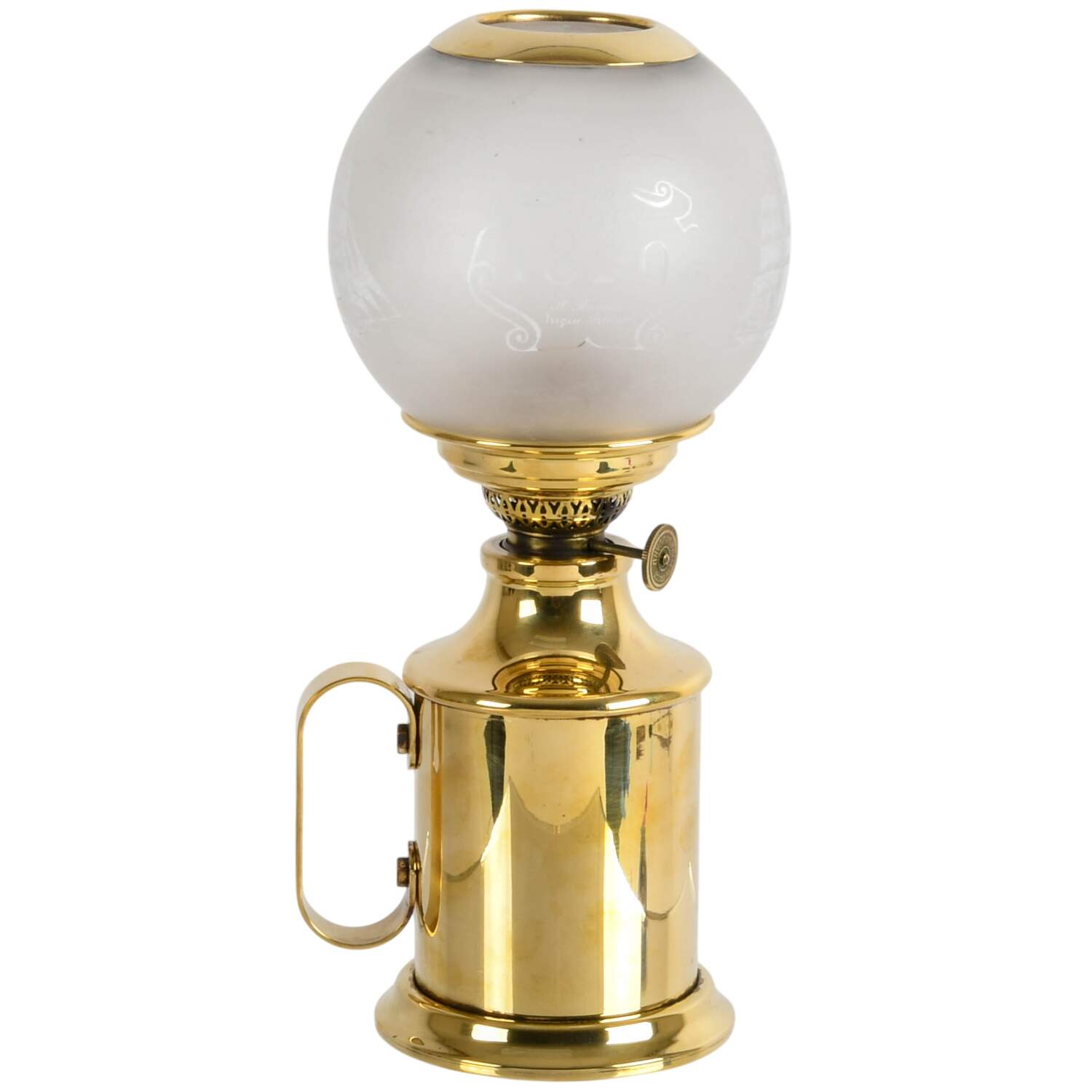 Antique Gaudard French Oil Lamp with Etched Glass Globe-7