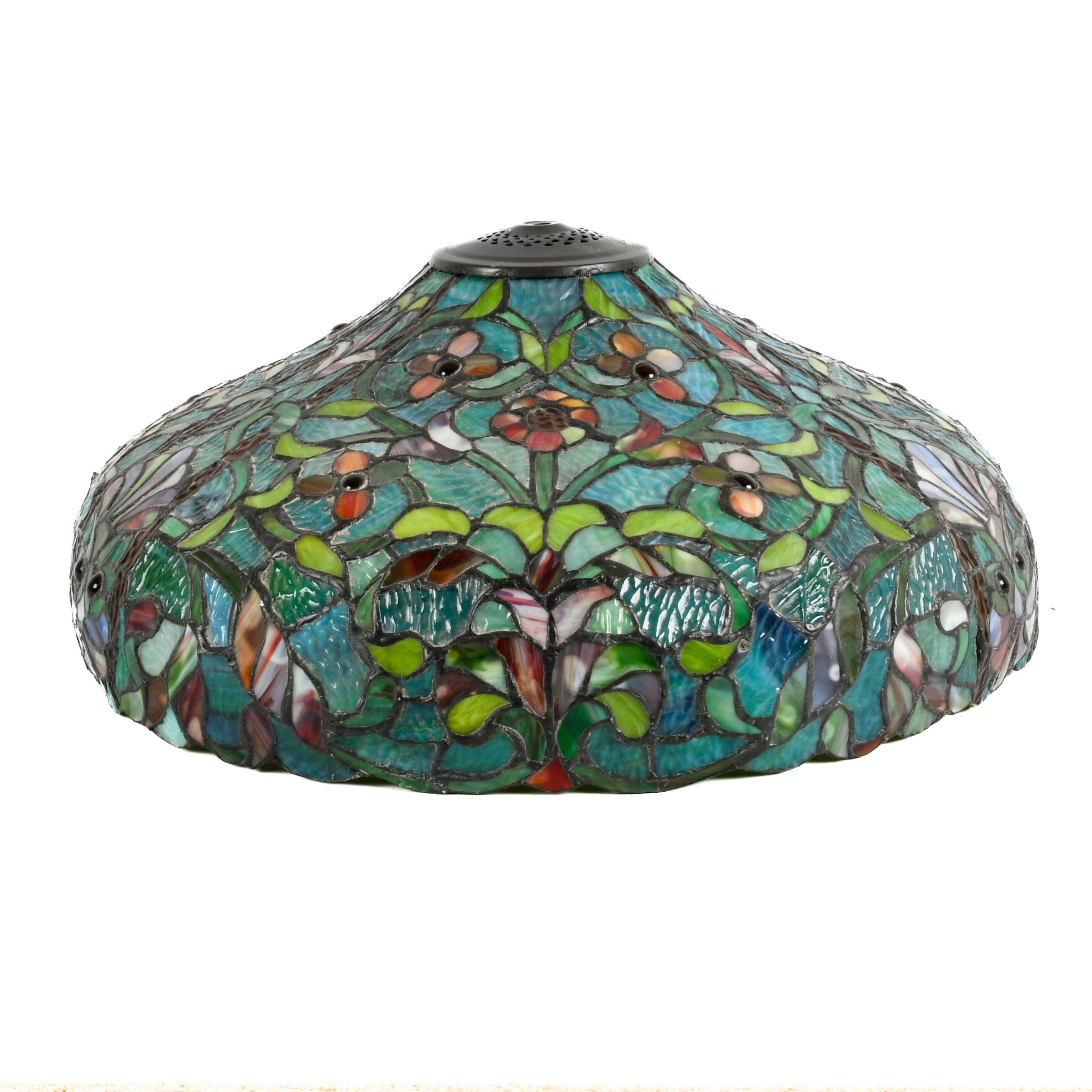 Large Tiffany-Style Stained-Glass Shade-2
