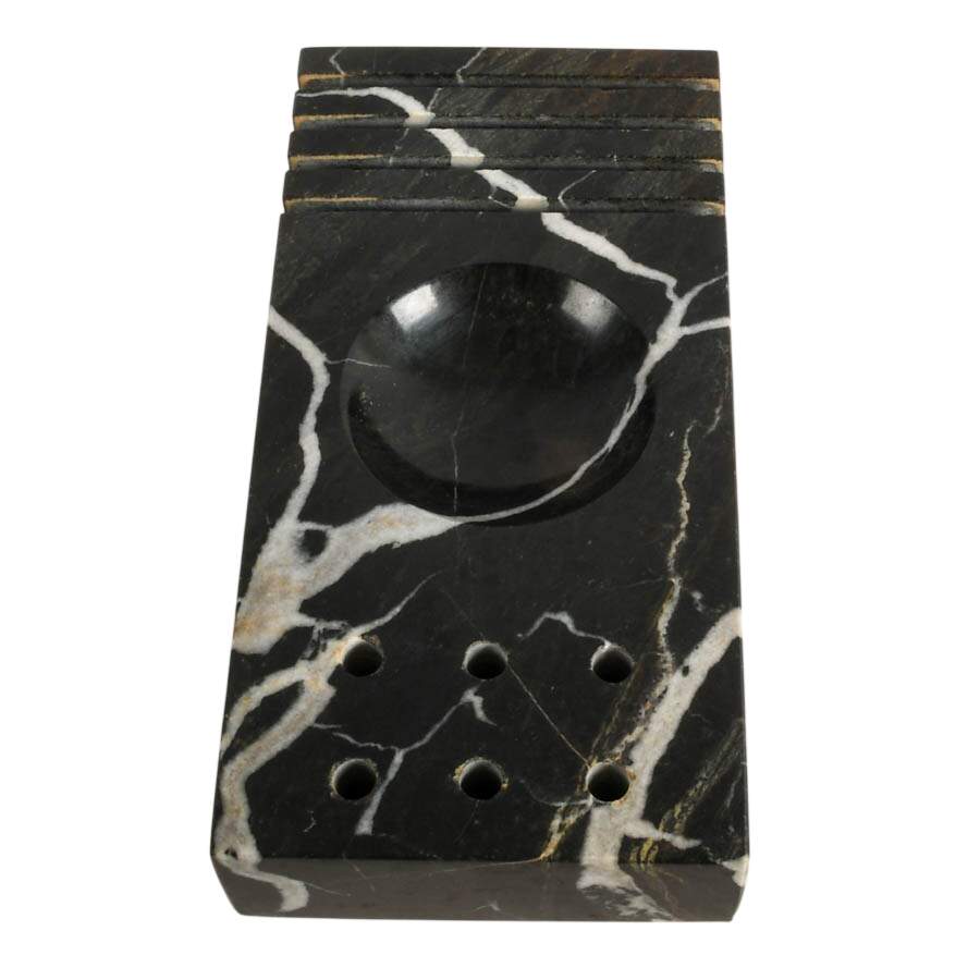 Black Marble Inkwell and Letter Set-9