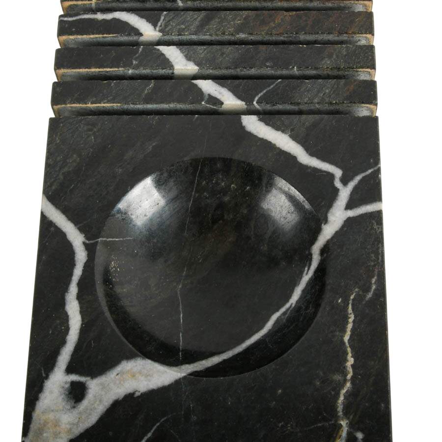 Black Marble Inkwell and Letter Set-3