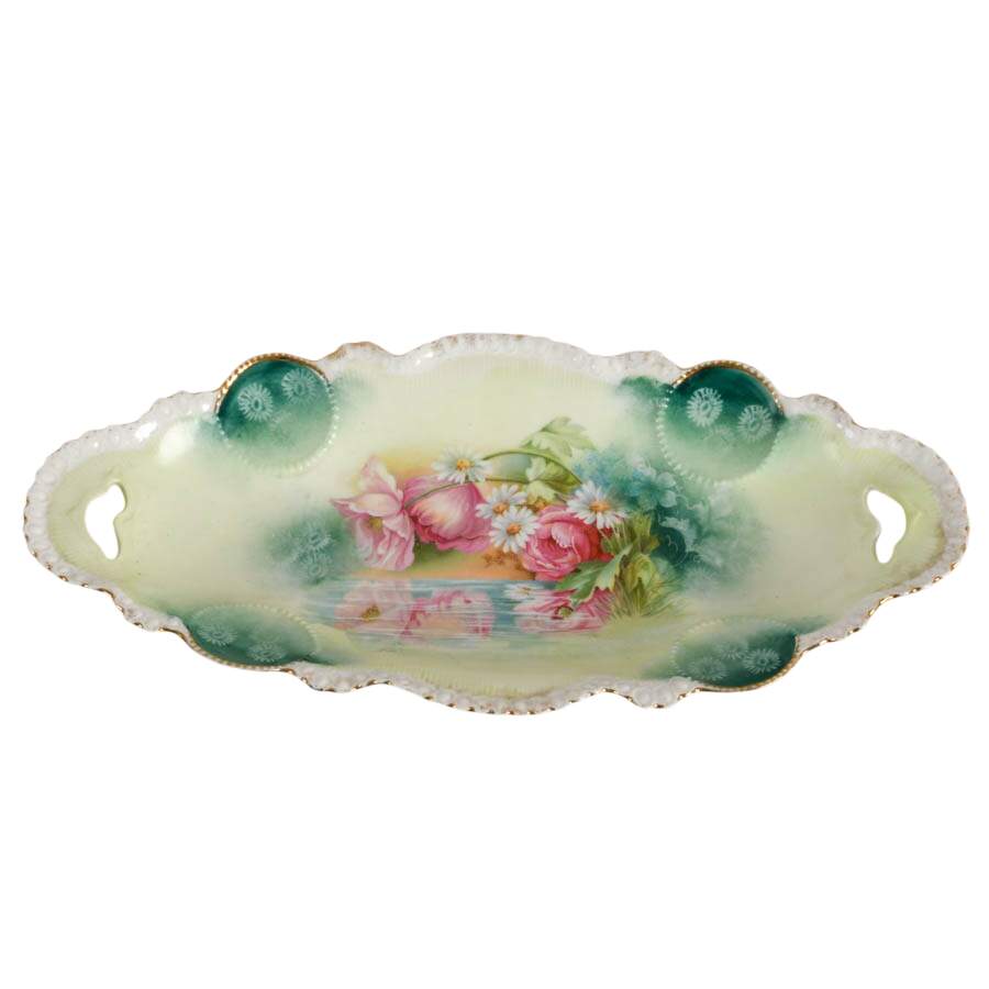 Antique R.S. Prussia Porcelain Celery Dish-1