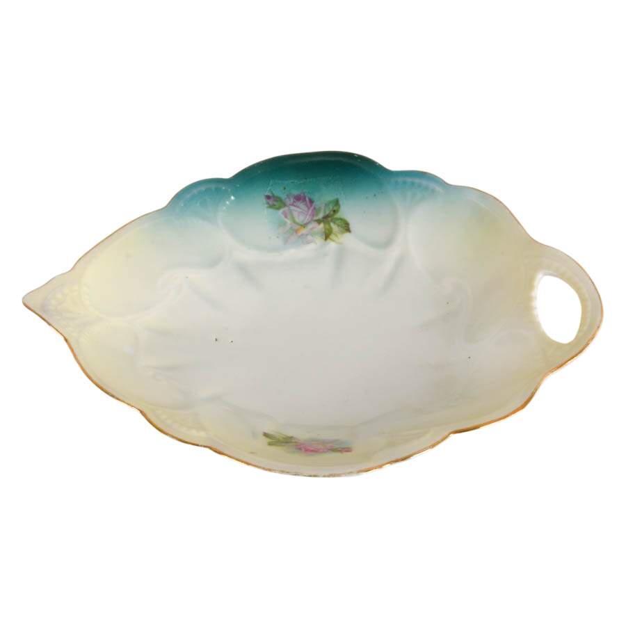 Antique Bavarian Leaf Dish-2