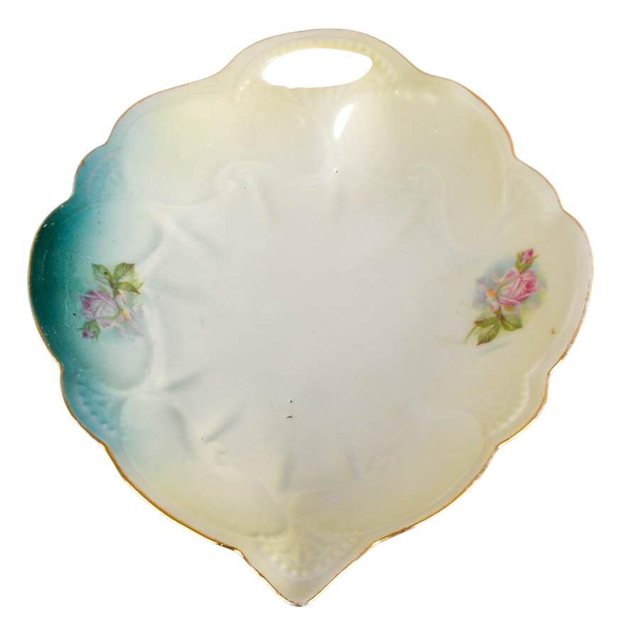 Antique Bavarian Leaf Dish-1