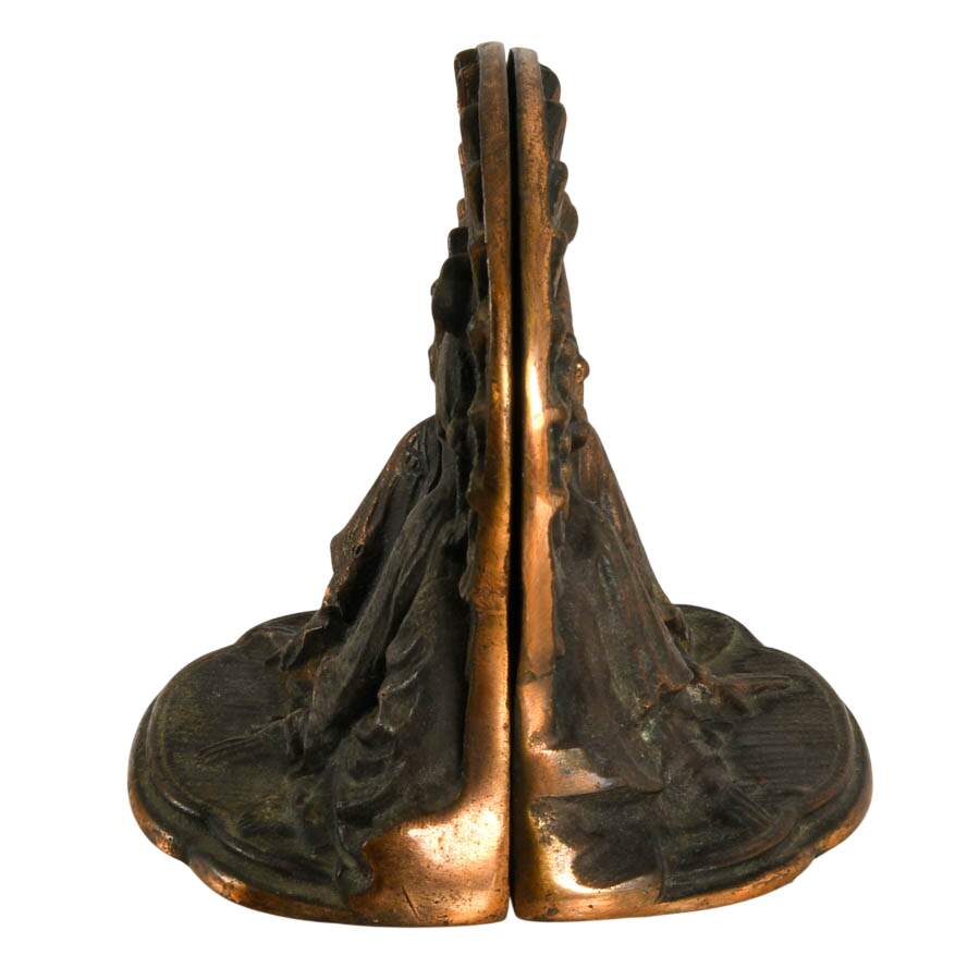 Pair of Bron-Met 1920s Art Deco "Siam Kissing Couple" Bookends-4