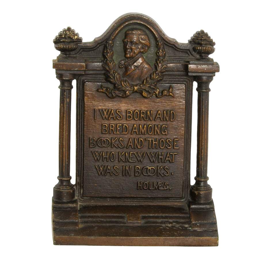 Literary Trio Cast Iron Bookends by Bradley & Hubbard-6